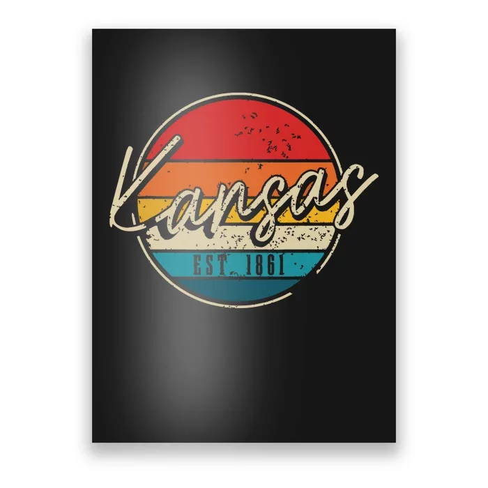 Kansas Est 1861 Pride Vintage Kansas Poster