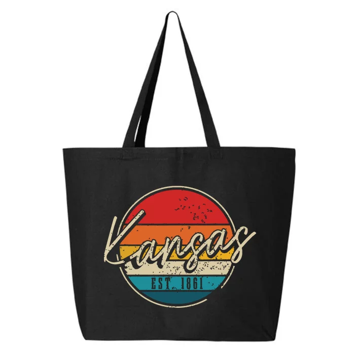 Kansas Est 1861 Pride Vintage Kansas 25L Jumbo Tote