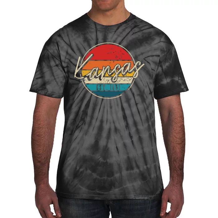 Kansas Est 1861 Pride Vintage Kansas Tie-Dye T-Shirt