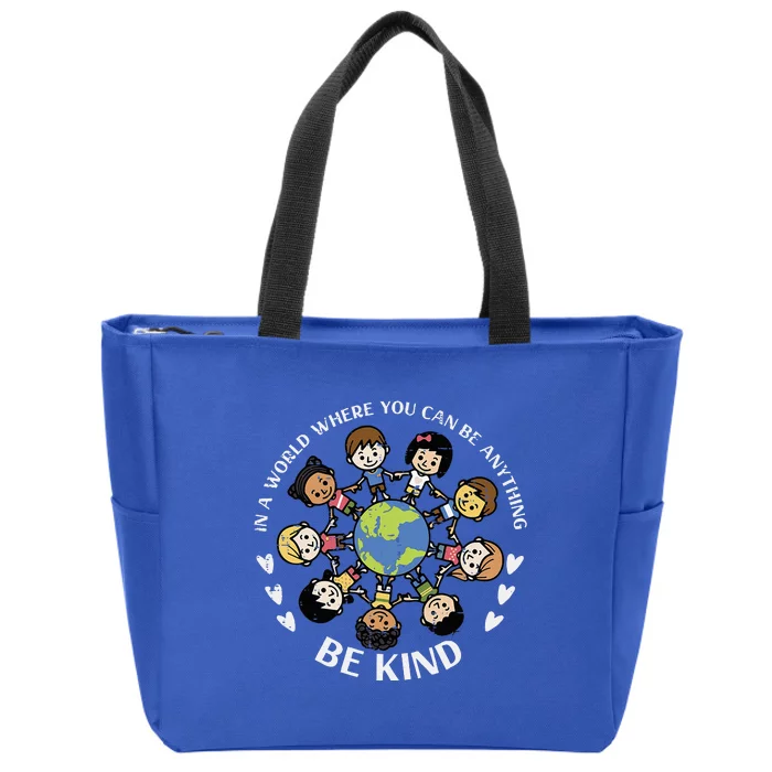 Kind Earth Anti Bullying Unity Day Orange Zip Tote Bag