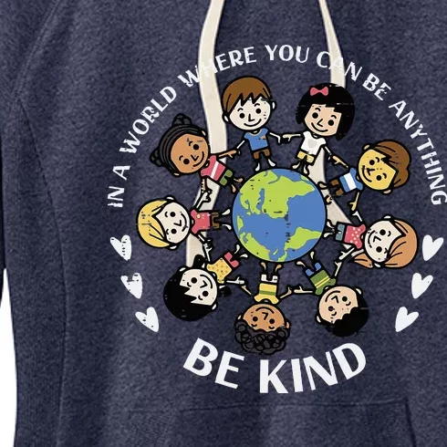 Kind Earth Anti Bullying Unity Day Orange Women's Fleece Hoodie