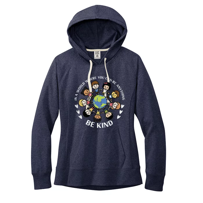 Kind Earth Anti Bullying Unity Day Orange Women's Fleece Hoodie