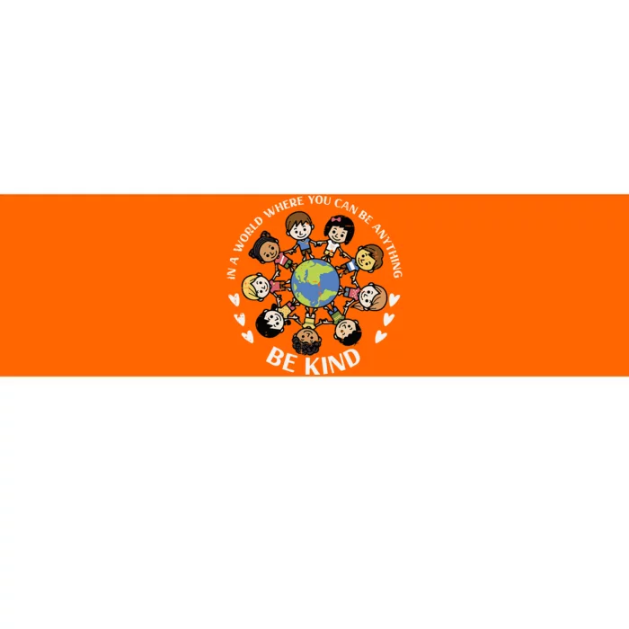 Kind Earth Anti Bullying Unity Day Orange Bumper Sticker