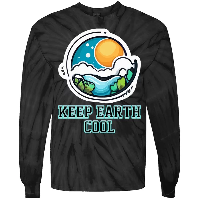 Keep Earth Cool Climate Awareness Tie-Dye Long Sleeve Shirt