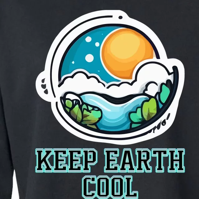 Keep Earth Cool Climate Awareness Cropped Pullover Crew