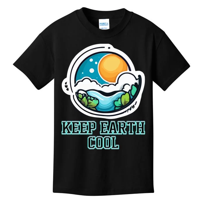 Keep Earth Cool Climate Awareness Kids T-Shirt