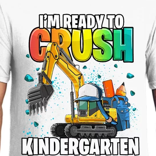 Kindergarten Excavator Construction Back To School Pajama Set