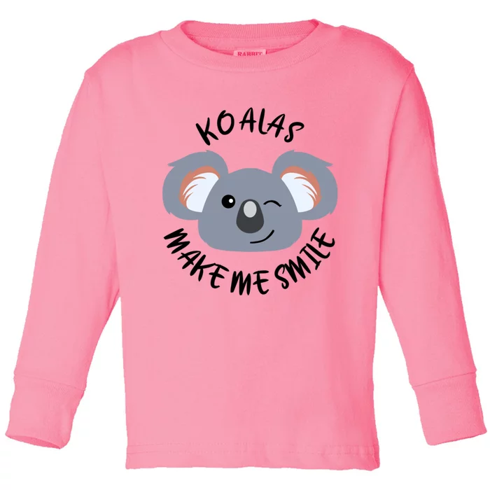 Koala Eating Eucalyptus Ironic Saying Bear Gift Toddler Long Sleeve Shirt