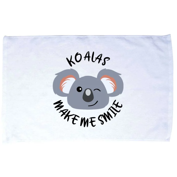 Koala Eating Eucalyptus Ironic Saying Bear Gift Microfiber Hand Towel