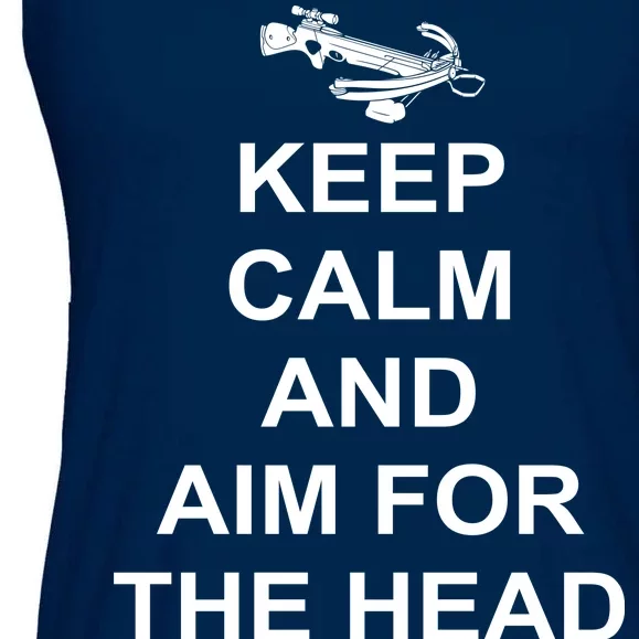 Keep Calm and Aim For The Head Ladies Essential Flowy Tank