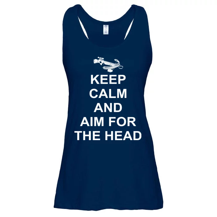 Keep Calm and Aim For The Head Ladies Essential Flowy Tank