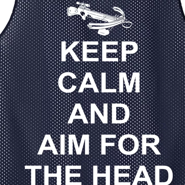 Keep Calm and Aim For The Head Mesh Reversible Basketball Jersey Tank