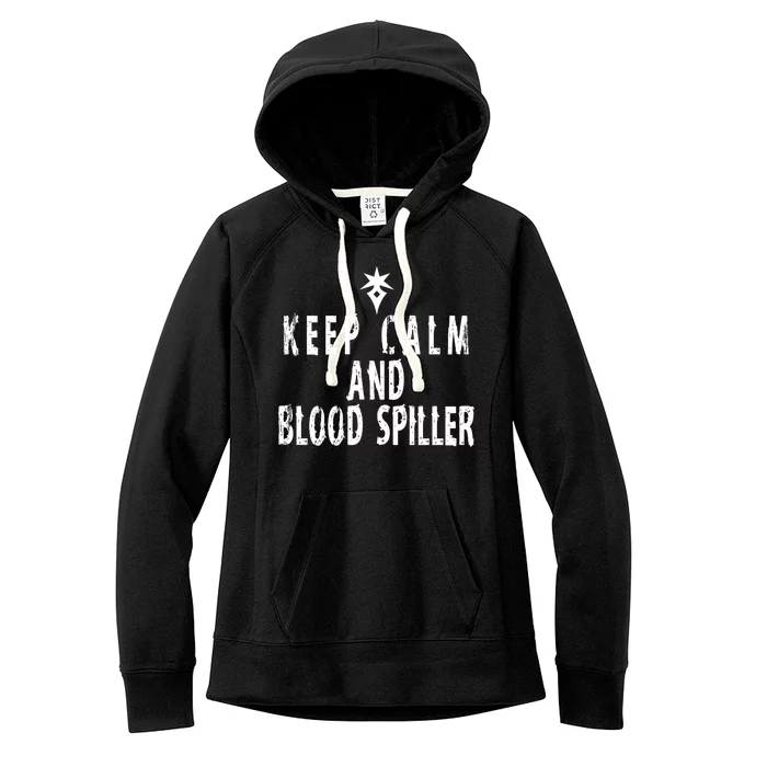 Keep Calm And Blood Spiller Dark Knight FF14 Women's Fleece Hoodie