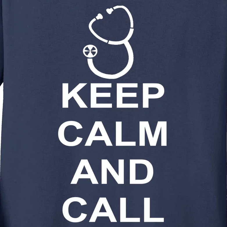 Keep Calm and Call The Doctor Kids Long Sleeve Shirt