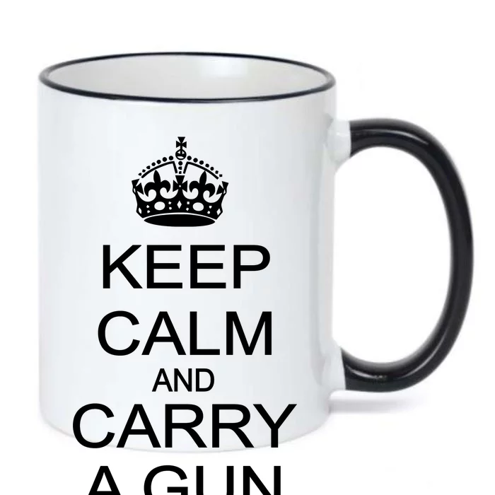 Keep Calm and Carry a Gun Black Color Changing Mug