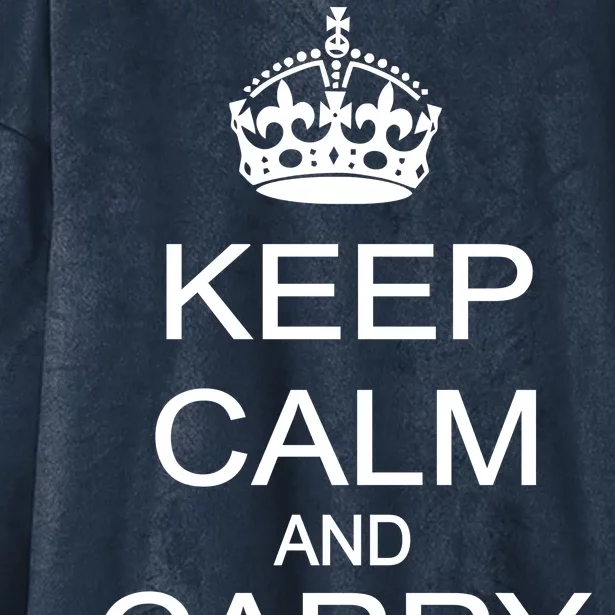 Keep Calm and Carry a Gun Hooded Wearable Blanket