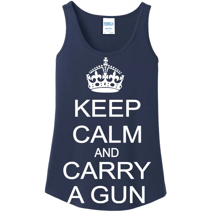 Keep Calm and Carry a Gun Ladies Essential Tank