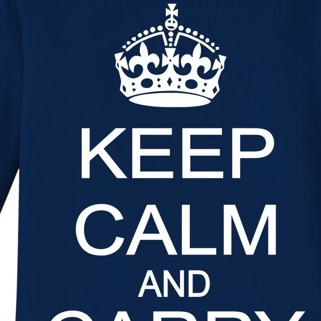 Keep Calm and Carry a Gun Baby Long Sleeve Bodysuit