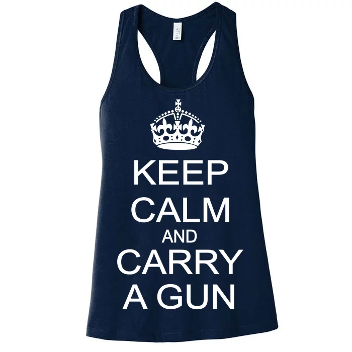 Keep Calm and Carry a Gun Women's Racerback Tank