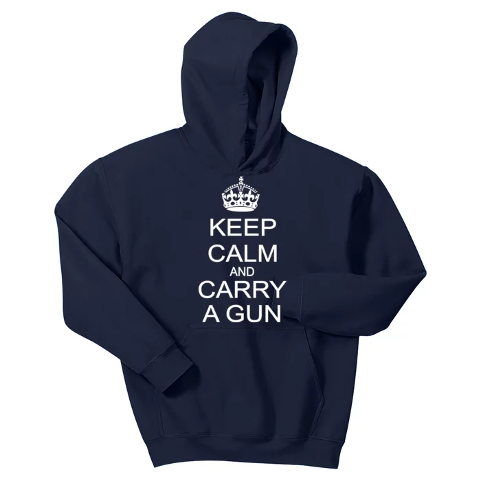 Keep Calm and Carry a Gun Kids Hoodie