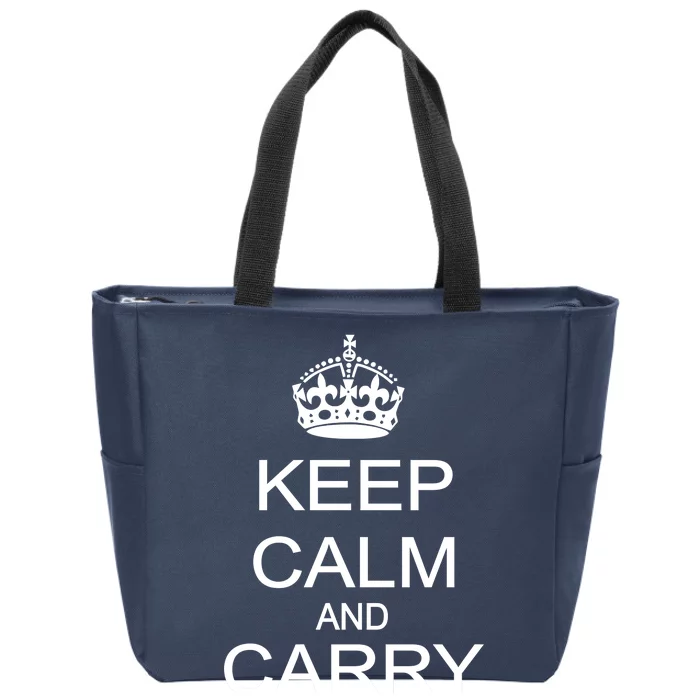 Keep Calm and Carry a Gun Zip Tote Bag