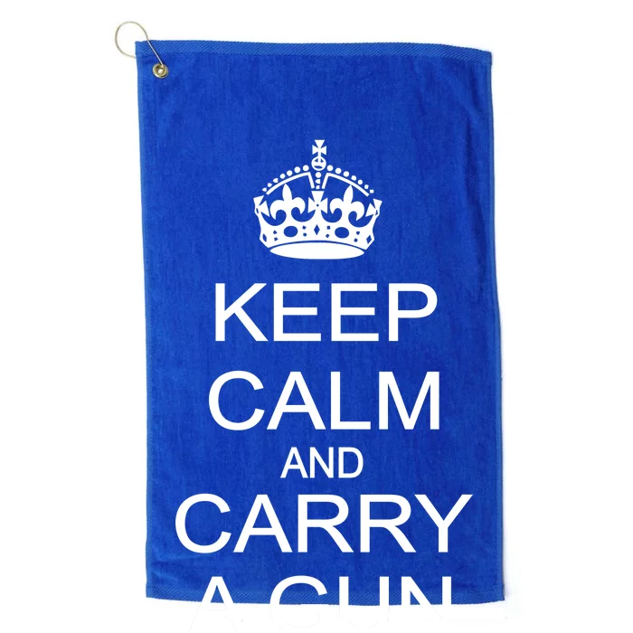 Keep Calm and Carry a Gun Platinum Collection Golf Towel