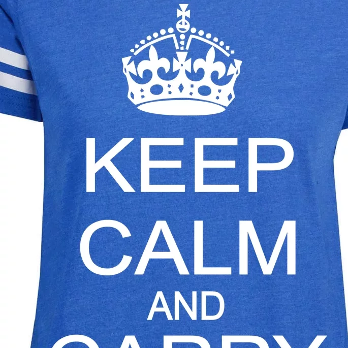 Keep Calm and Carry a Gun Enza Ladies Jersey Football T-Shirt