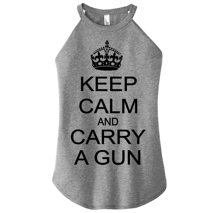 Keep Calm and Carry a Gun Women’s Perfect Tri Rocker Tank