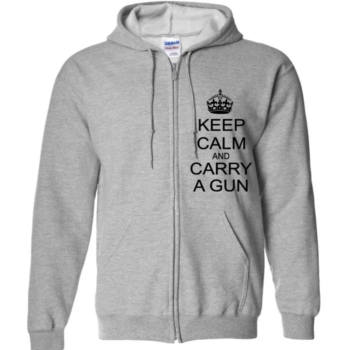 Keep Calm and Carry a Gun Full Zip Hoodie