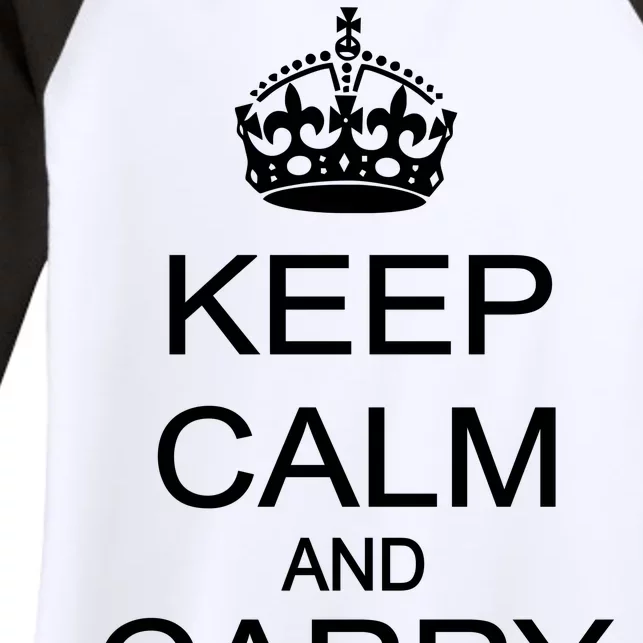 Keep Calm and Carry a Gun Women's Tri-Blend 3/4-Sleeve Raglan Shirt