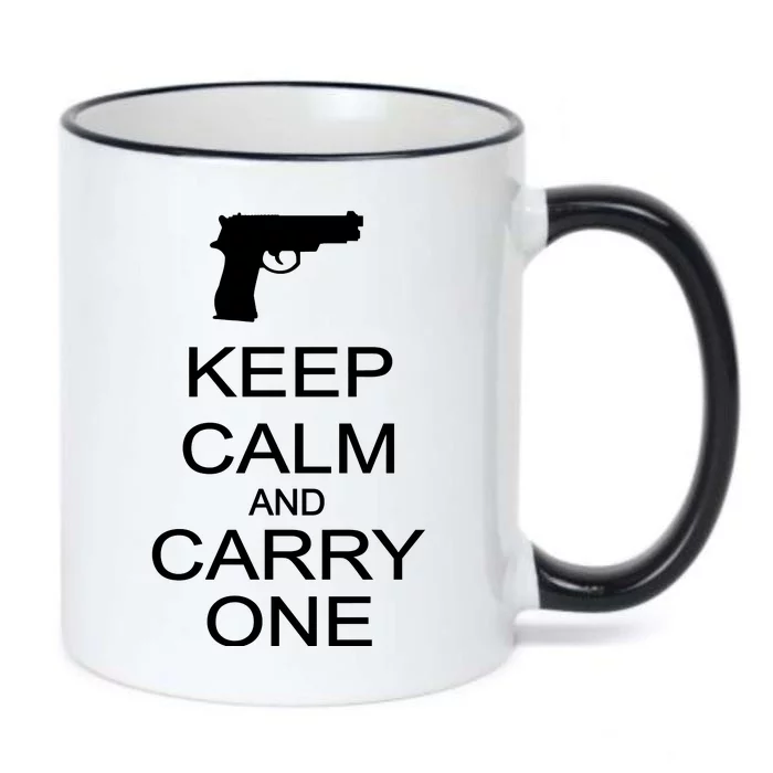 Keep Calm And Carry One Black Color Changing Mug