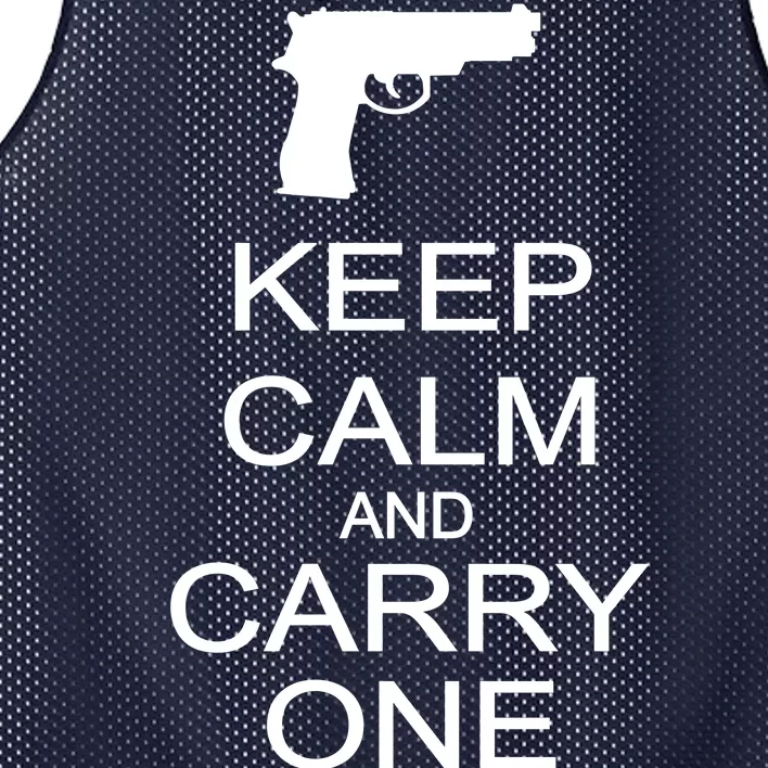 Keep Calm And Carry One Mesh Reversible Basketball Jersey Tank