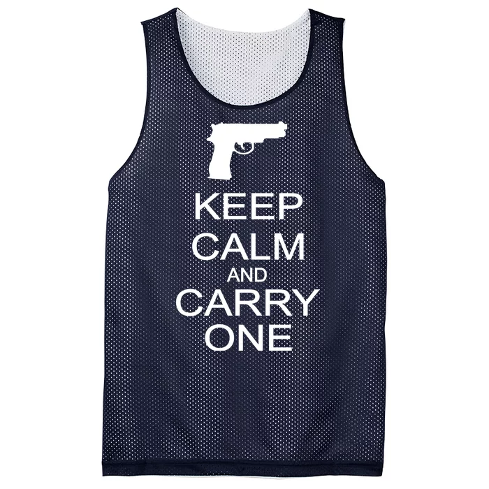 Keep Calm And Carry One Mesh Reversible Basketball Jersey Tank