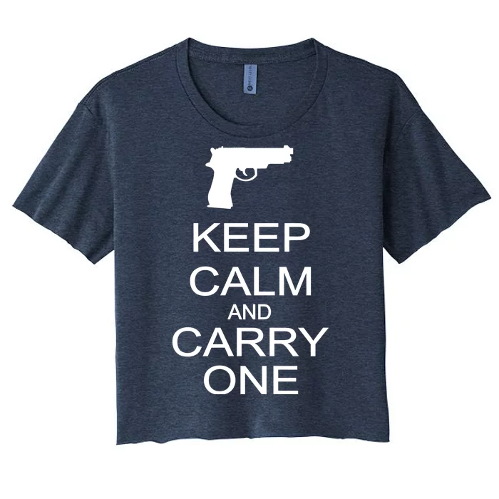 Keep Calm And Carry One Women's Crop Top Tee