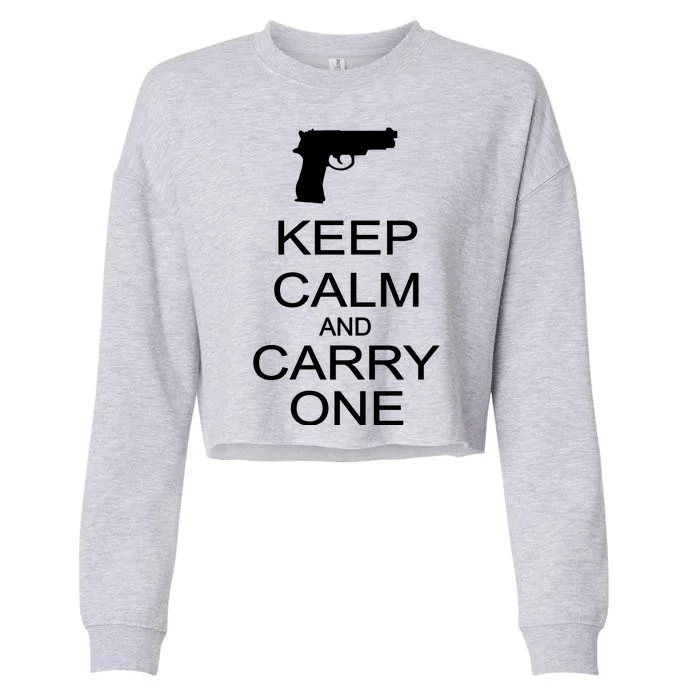 Keep Calm And Carry One Cropped Pullover Crew