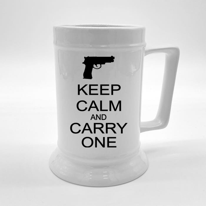 Keep Calm And Carry One Front & Back Beer Stein