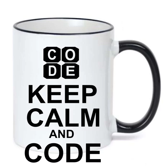 Keep Calm and Code On Black Color Changing Mug