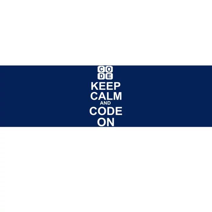 Keep Calm and Code On Bumper Sticker