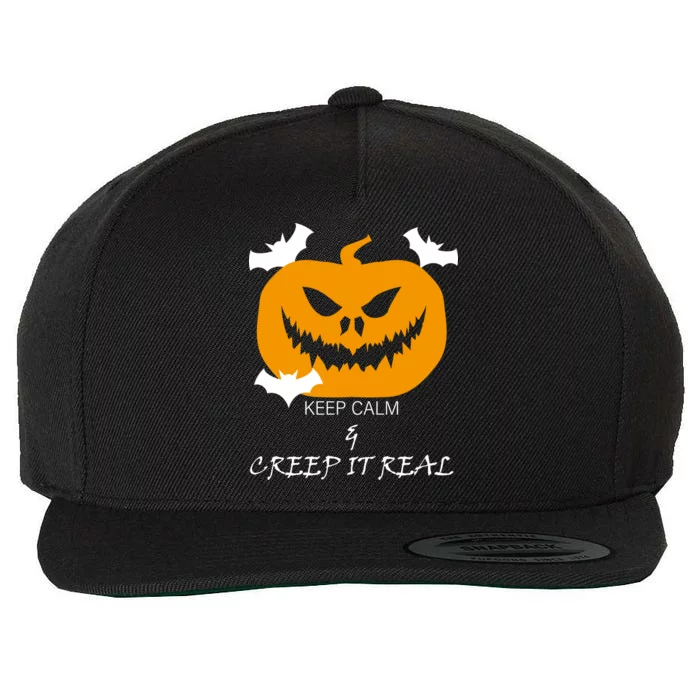 Keep Calm and Creep It Real Wool Snapback Cap