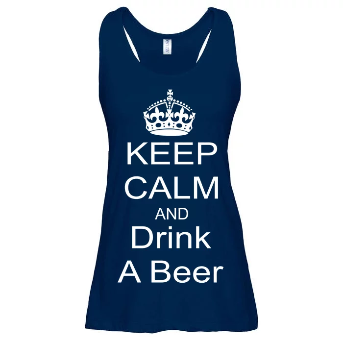 Keep Calm and Drink Beer Ladies Essential Flowy Tank