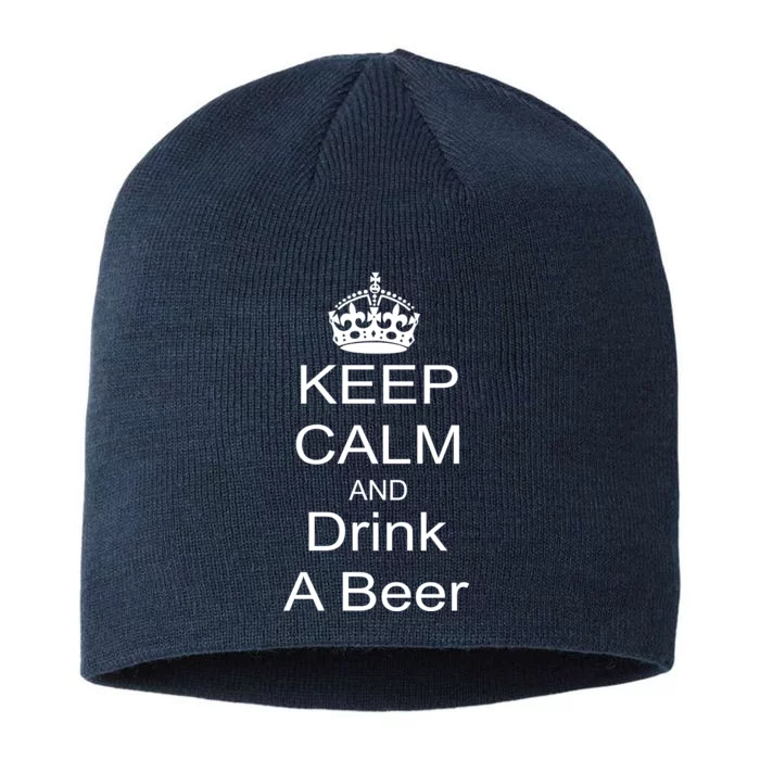 Keep Calm and Drink Beer 8 1/2in Sustainable Knit Beanie