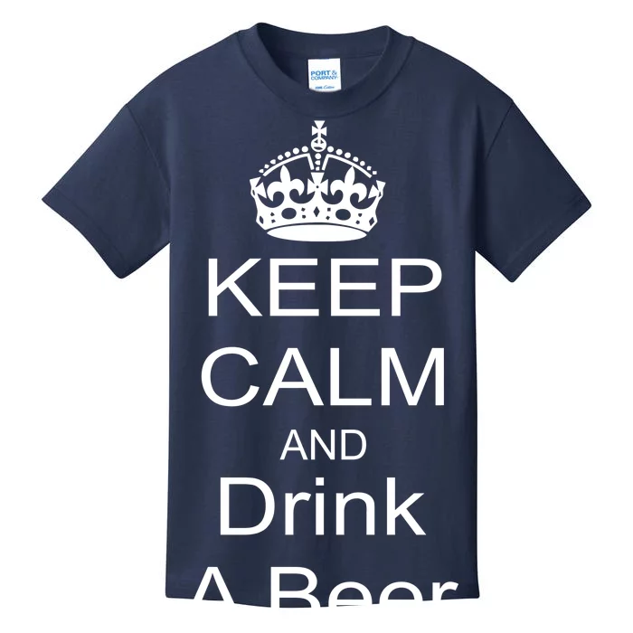 Keep Calm and Drink Beer Kids T-Shirt