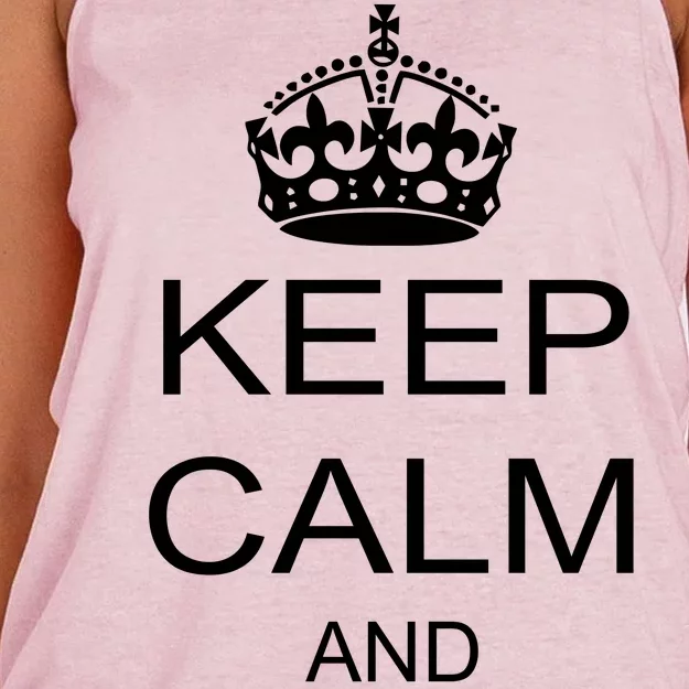 Keep Calm and Drink Beer Women's Knotted Racerback Tank