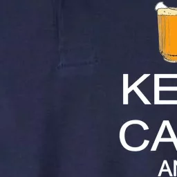 Keep Calm And Drink Beer Pitcher Softstyle Adult Sport Polo