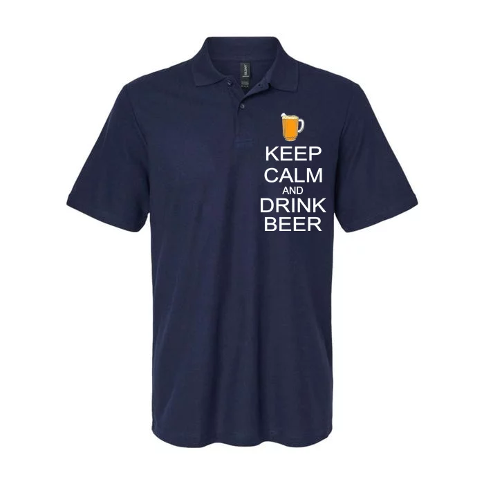 Keep Calm And Drink Beer Pitcher Softstyle Adult Sport Polo