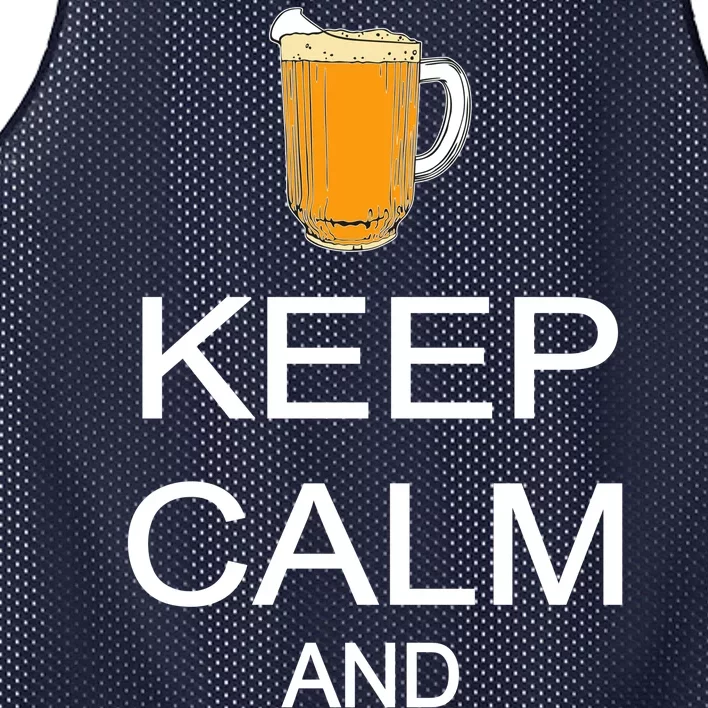 Keep Calm And Drink Beer Pitcher Mesh Reversible Basketball Jersey Tank