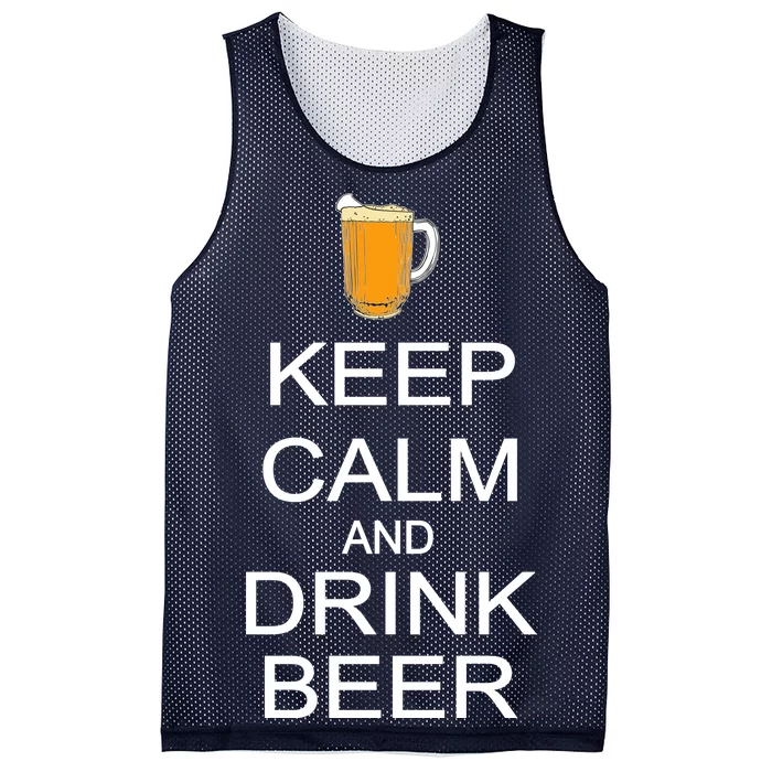 Keep Calm And Drink Beer Pitcher Mesh Reversible Basketball Jersey Tank