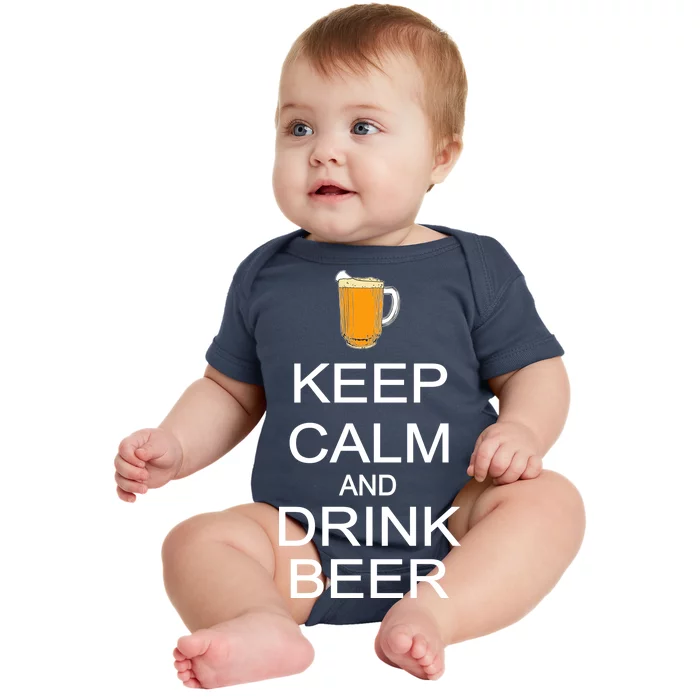 Keep Calm And Drink Beer Pitcher Baby Bodysuit