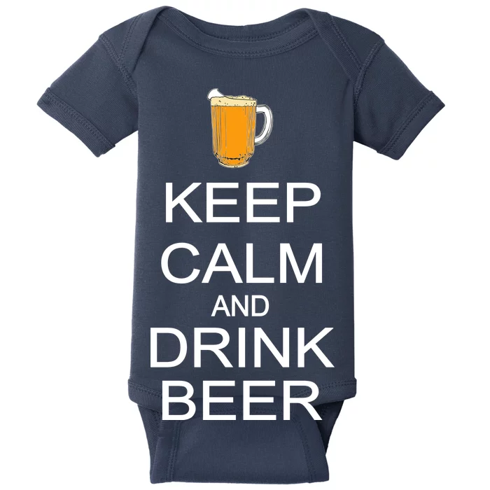 Keep Calm And Drink Beer Pitcher Baby Bodysuit