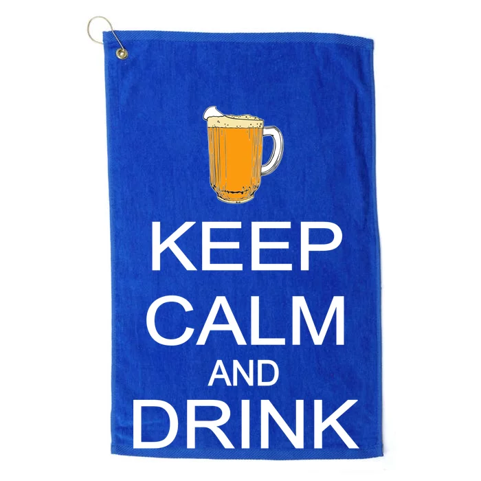 Keep Calm And Drink Beer Pitcher Platinum Collection Golf Towel